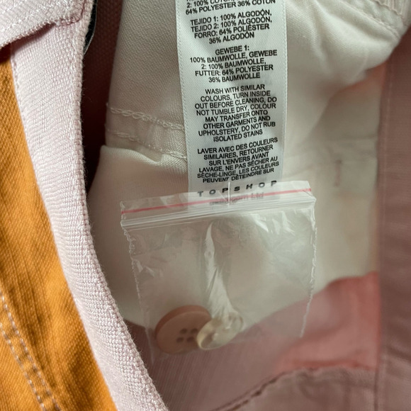 Topshop Jeans Womens 4 Pink Orange Carpenter Straight Leg High Rise Skater Prep - Picture 7 of 9